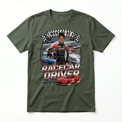 Future Racecar Driver Tee – Black Girl