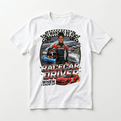 Future Racecar Driver Tee – Black Girl