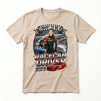 Future Racecar Driver Tee – White Girl