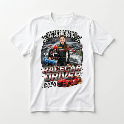 Future Racecar Driver Tee – White Girl