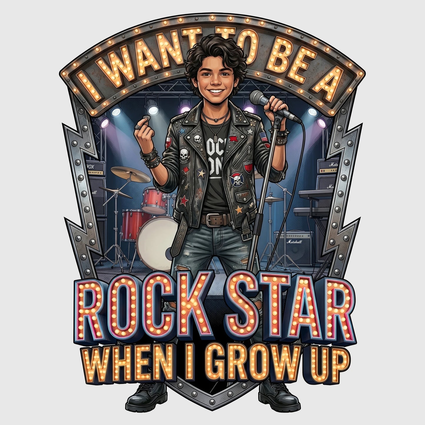 Youth Future Rock Star Tee – Latino Boy