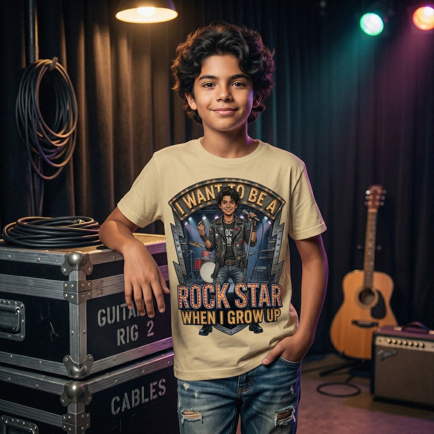 Youth Future Rock Star Tee – Latino Boy