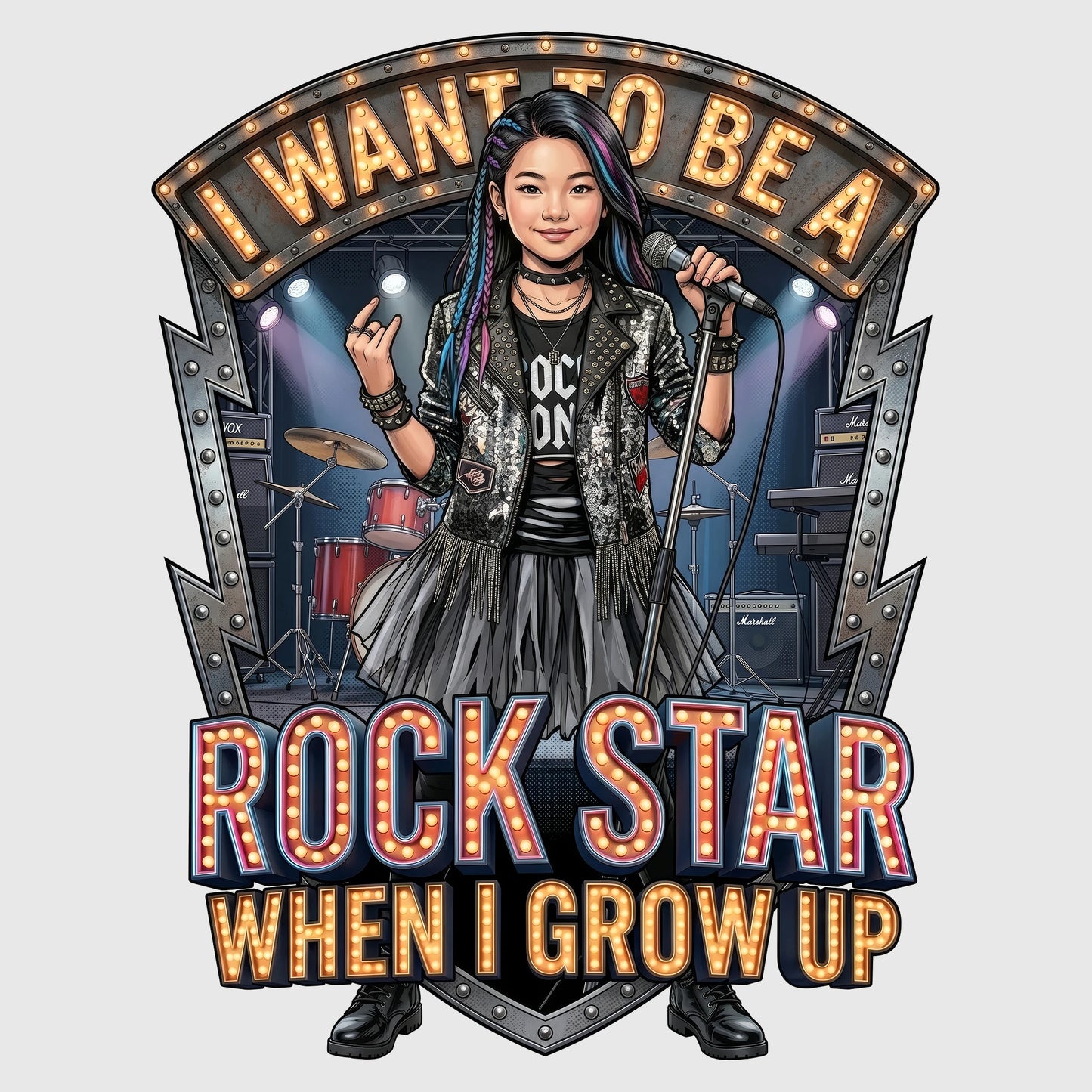 Youth Future Rock Star Tee – Asian Girl