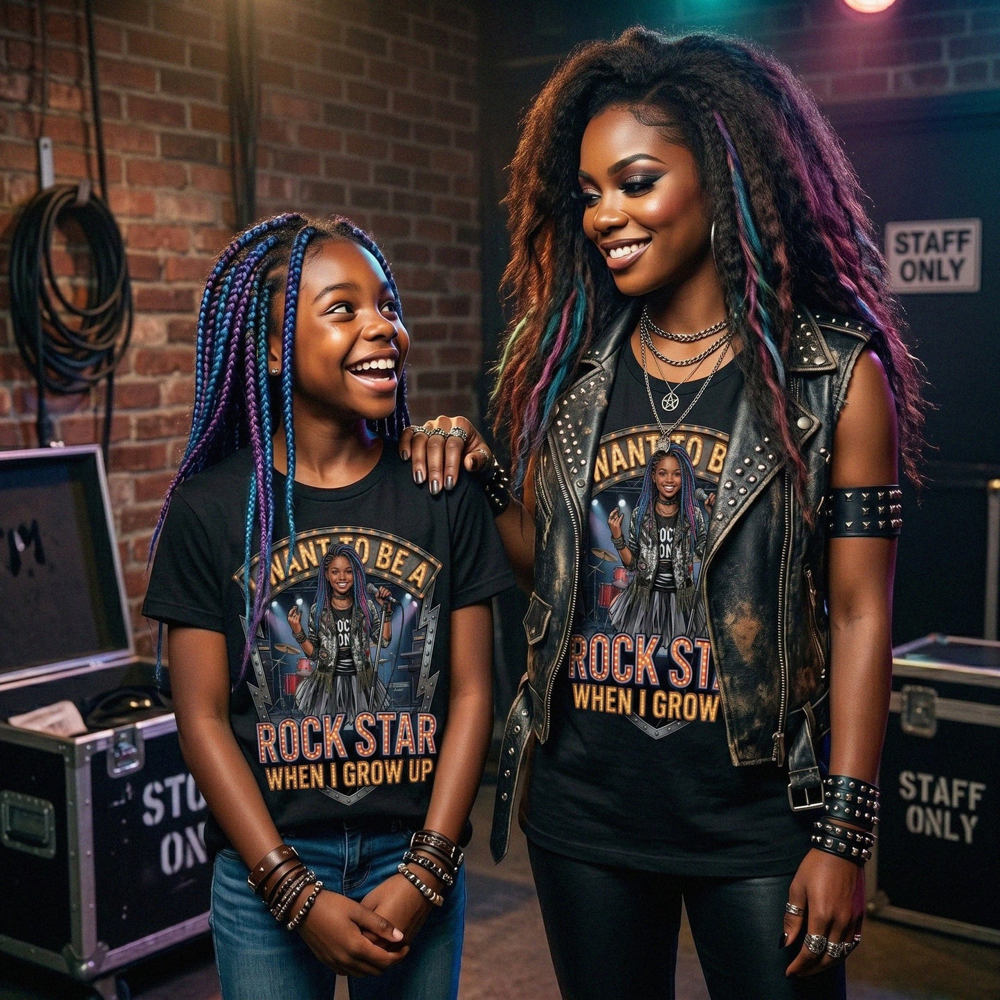 Youth Future Rock Star Tee – Black Girl