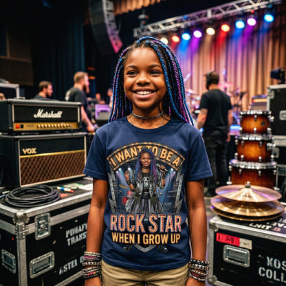 Youth Future Rock Star Tee – Black Girl
