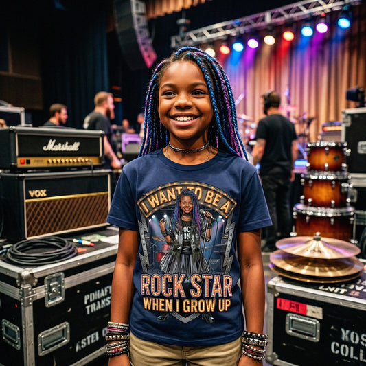 Youth Future Rock Star Tee – Black Girl