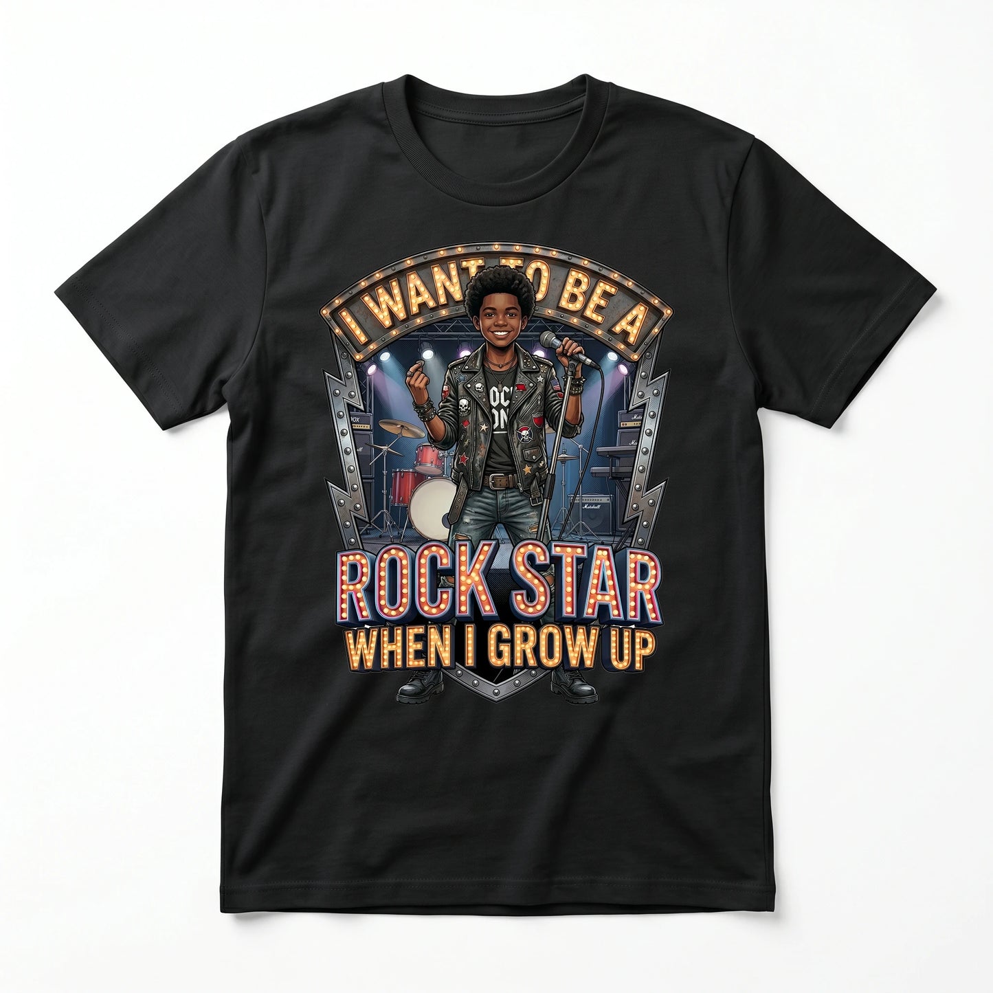 Youth Future Rock Star Tee – Black Boy