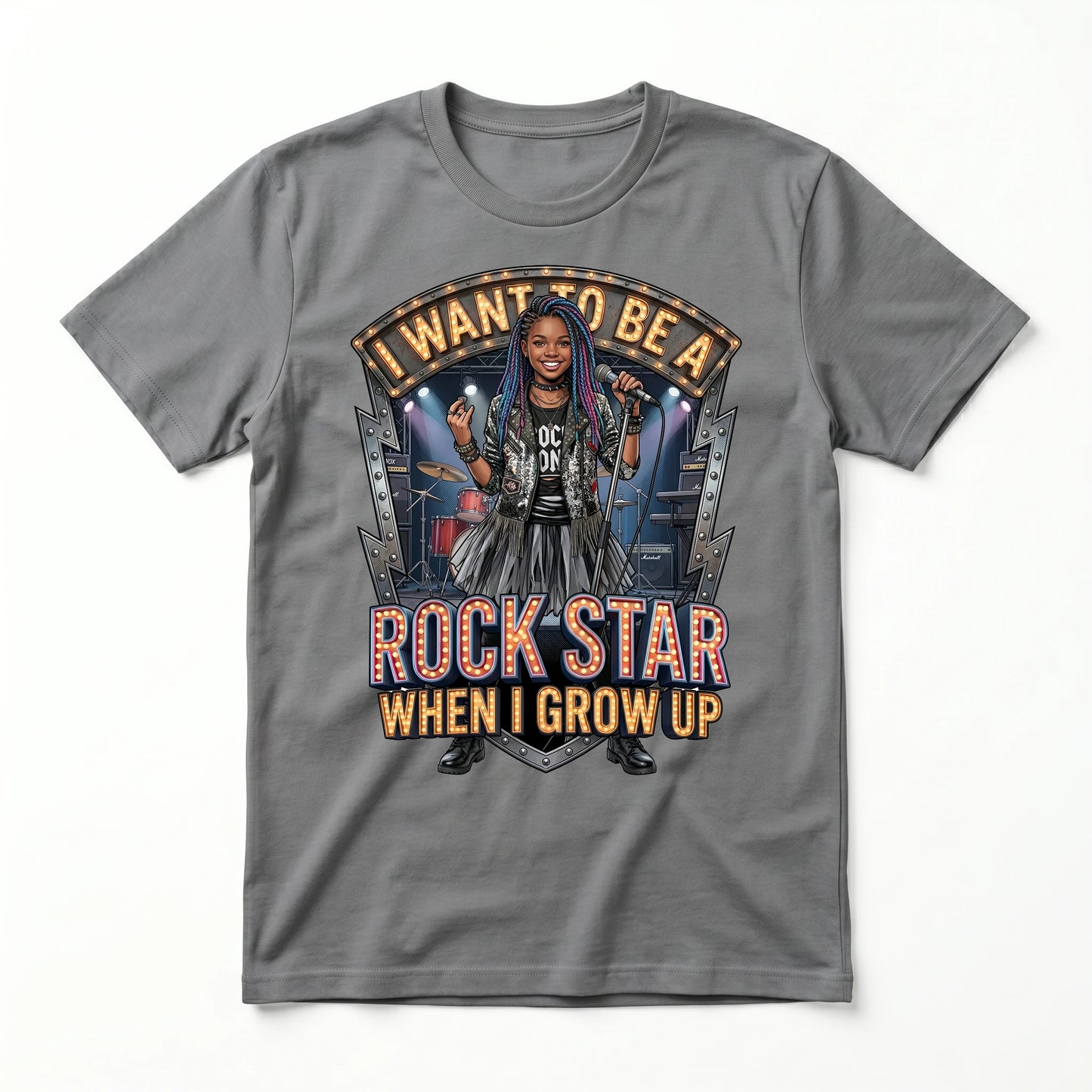 Youth Future Rock Star Tee – Black Girl