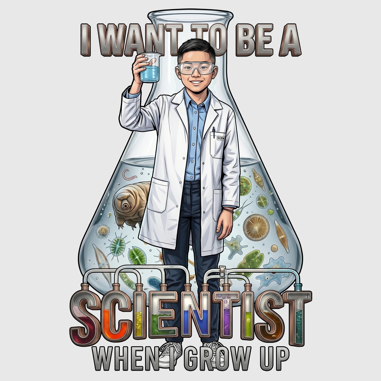 Youth Future Scientist Tee – Asian Boy