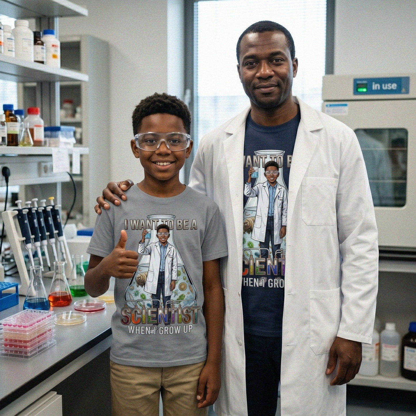 Youth Future Scientist Tee – Black Boy