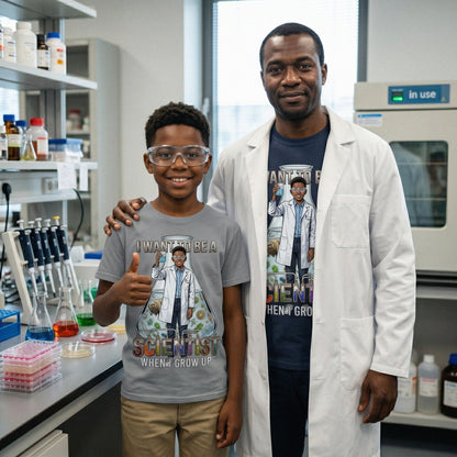 Youth Future Scientist Tee – Black Boy