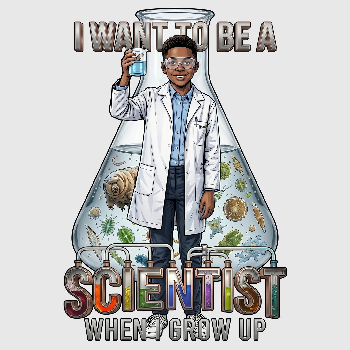Future Scientist Tee – Black Boy