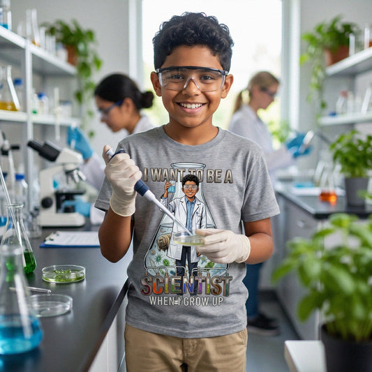 Youth Future Scientist Tee – Latino Boy