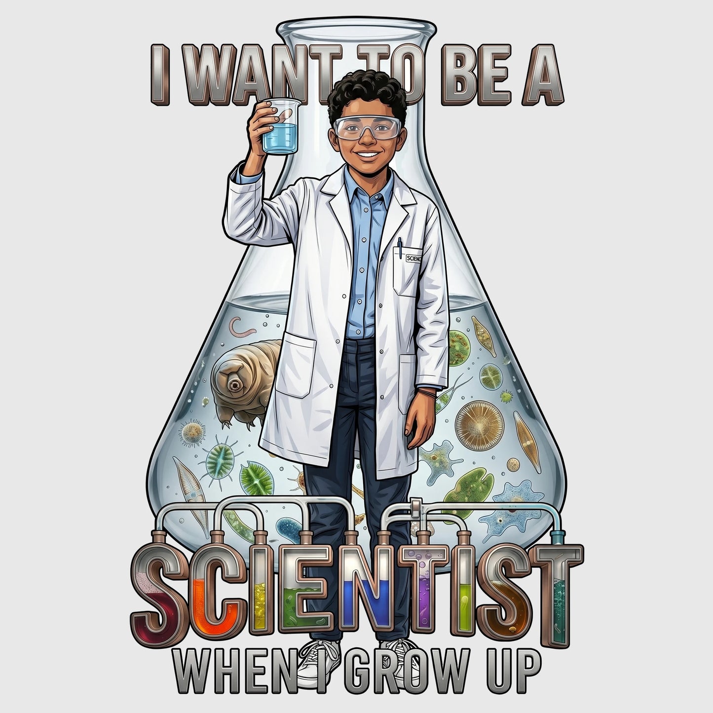 Future Scientist Tee – Latino Boy