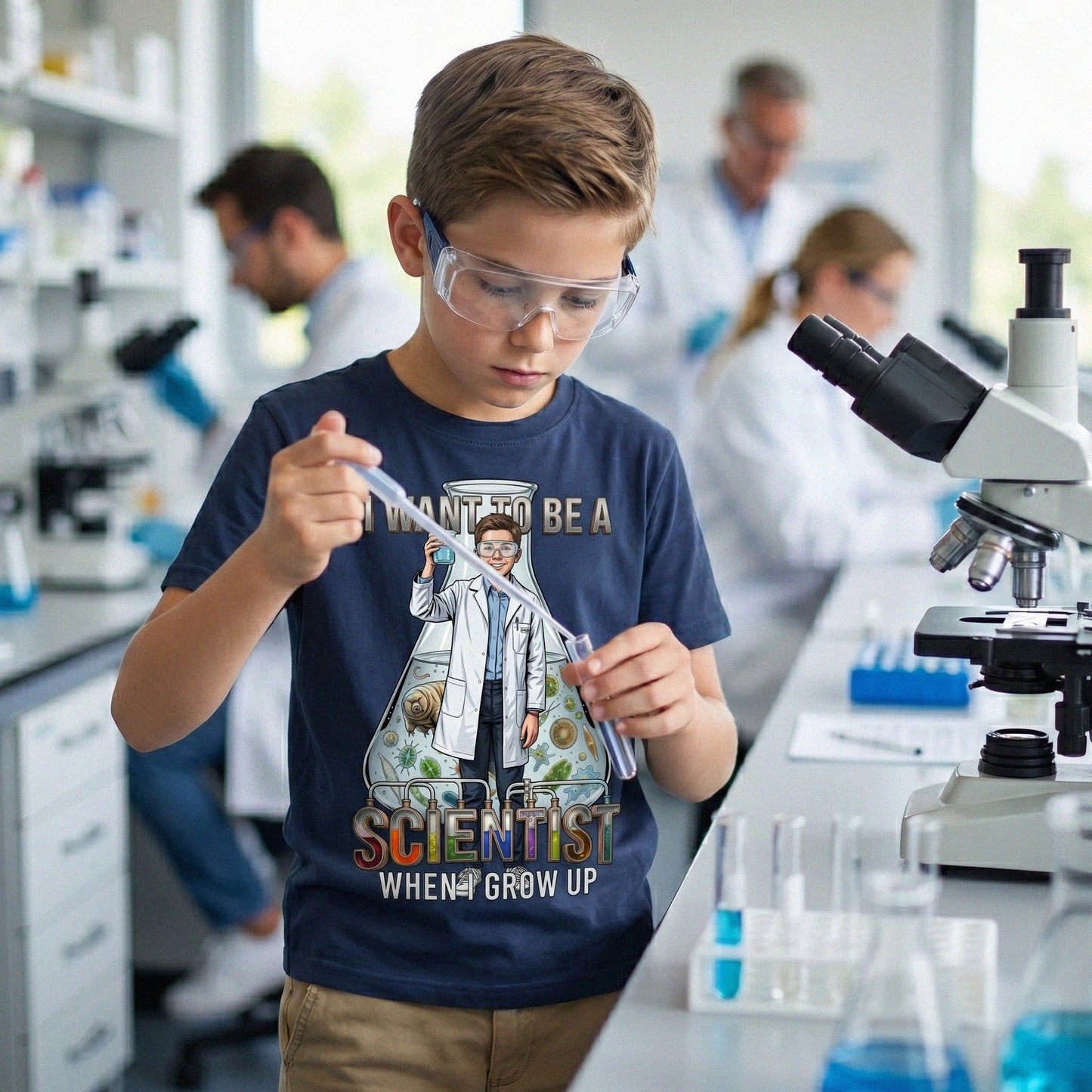 Youth Future Scientist Tee – White Boy