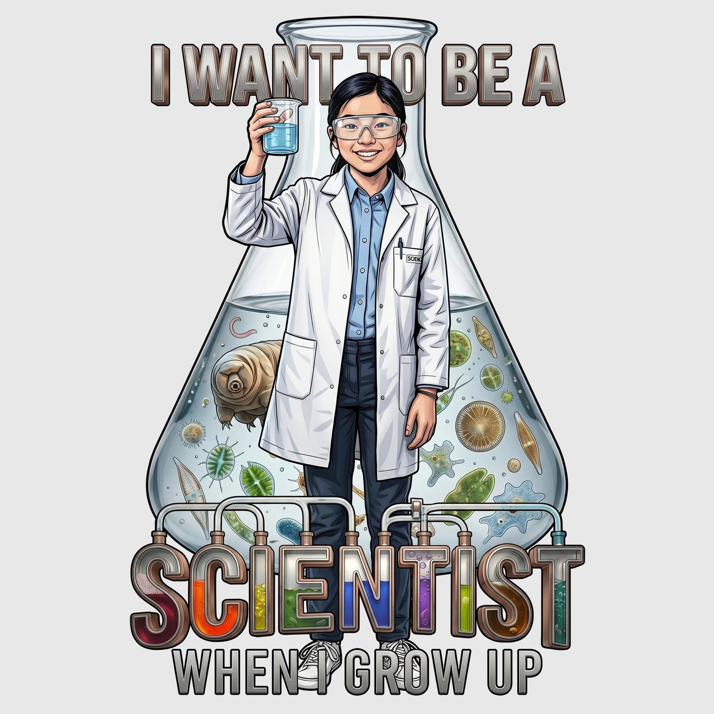 Future Scientist Tee – Asian Girl
