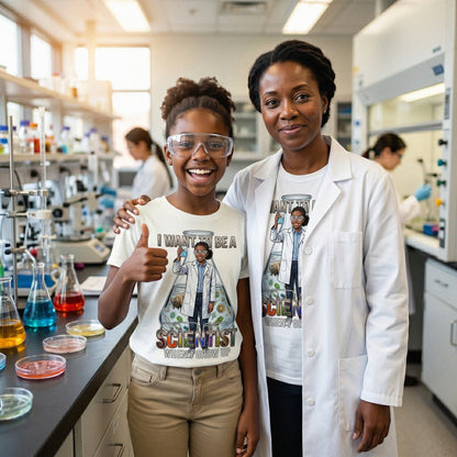 Youth Future Scientist Tee – Black Girl