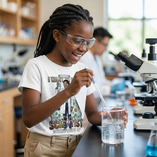 Youth Future Scientist Tee – Black Girl