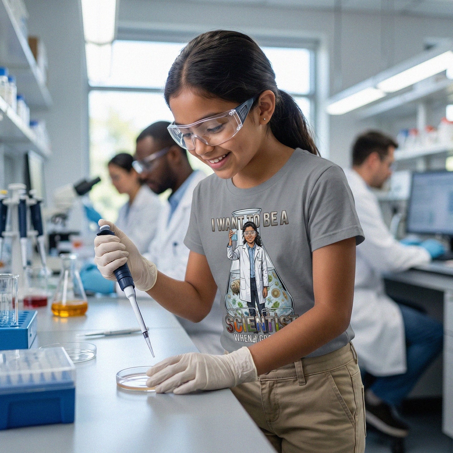 Youth Future Scientist Tee – Latina Girl