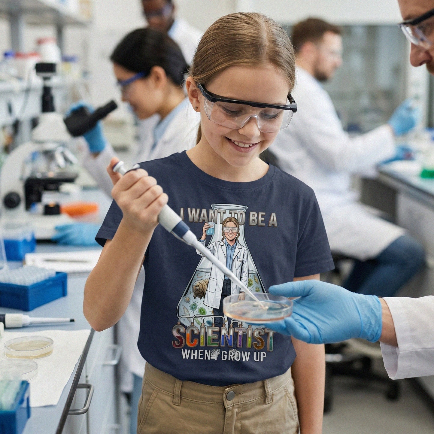 Youth Future Scientist Tee – White Girl