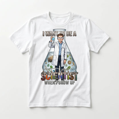 Youth Future Scientist Tee – White Boy