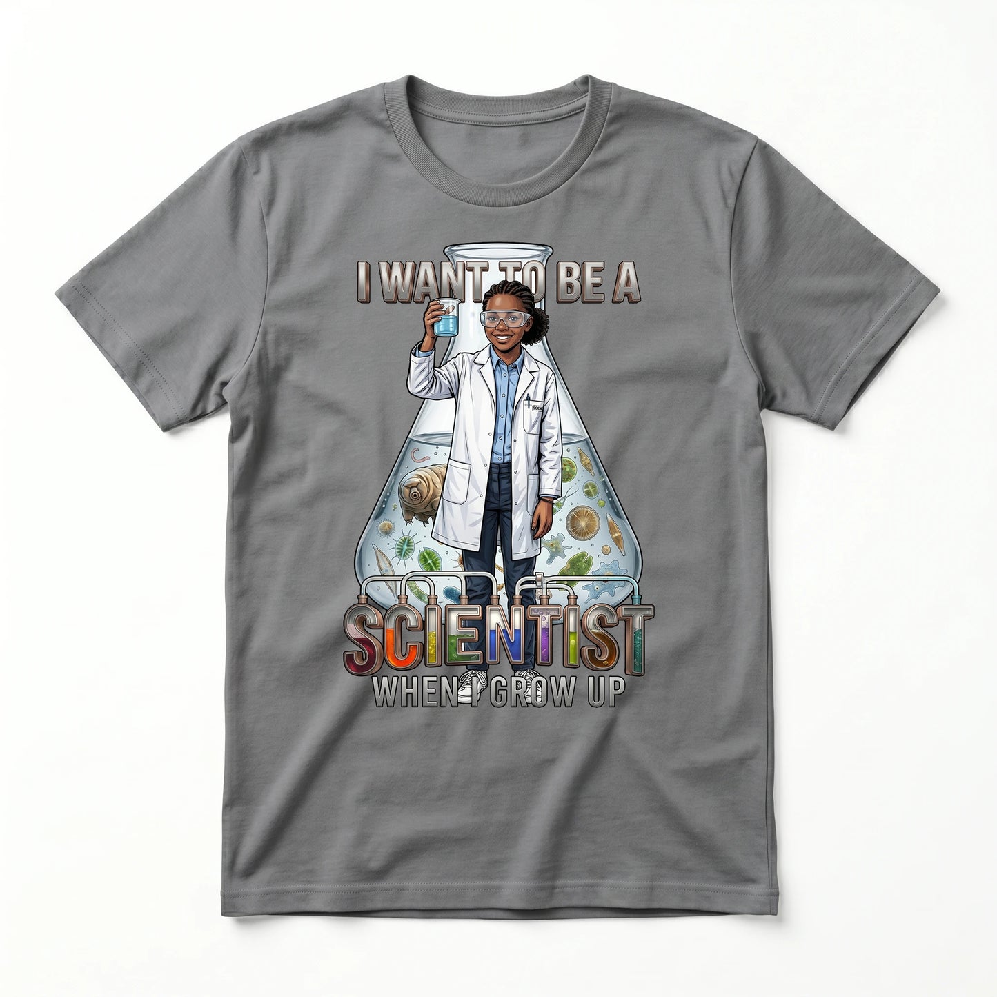 Youth Future Scientist Tee – Black Girl