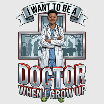 Youth Future Doctor Tee – Black Boy
