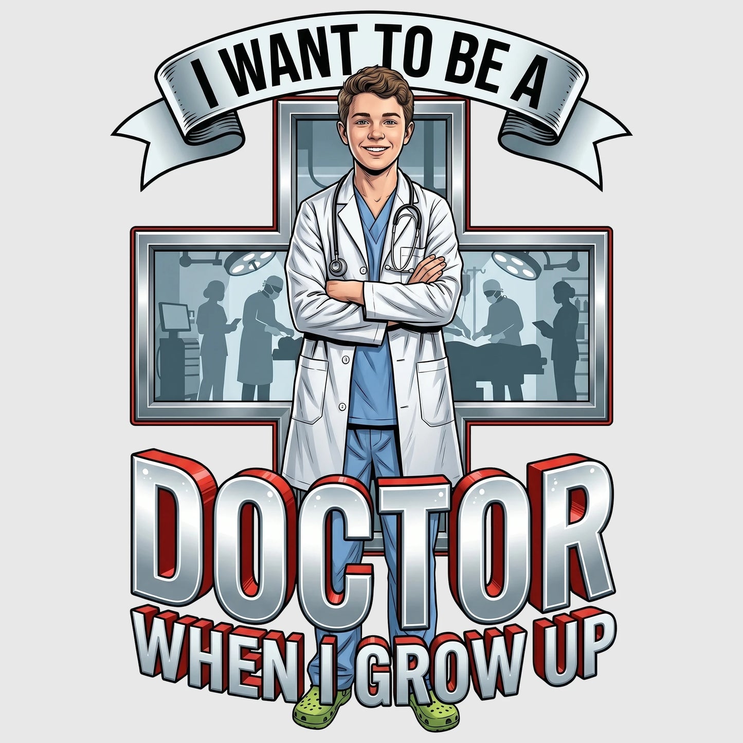 Youth Future Doctor Tee – White Boy